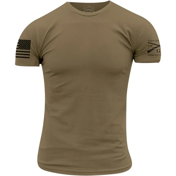 NEW - Grunt Style Army - Men’s Basic Back Logo, Tan 499 - 3XLarge - Picture 2 of 7